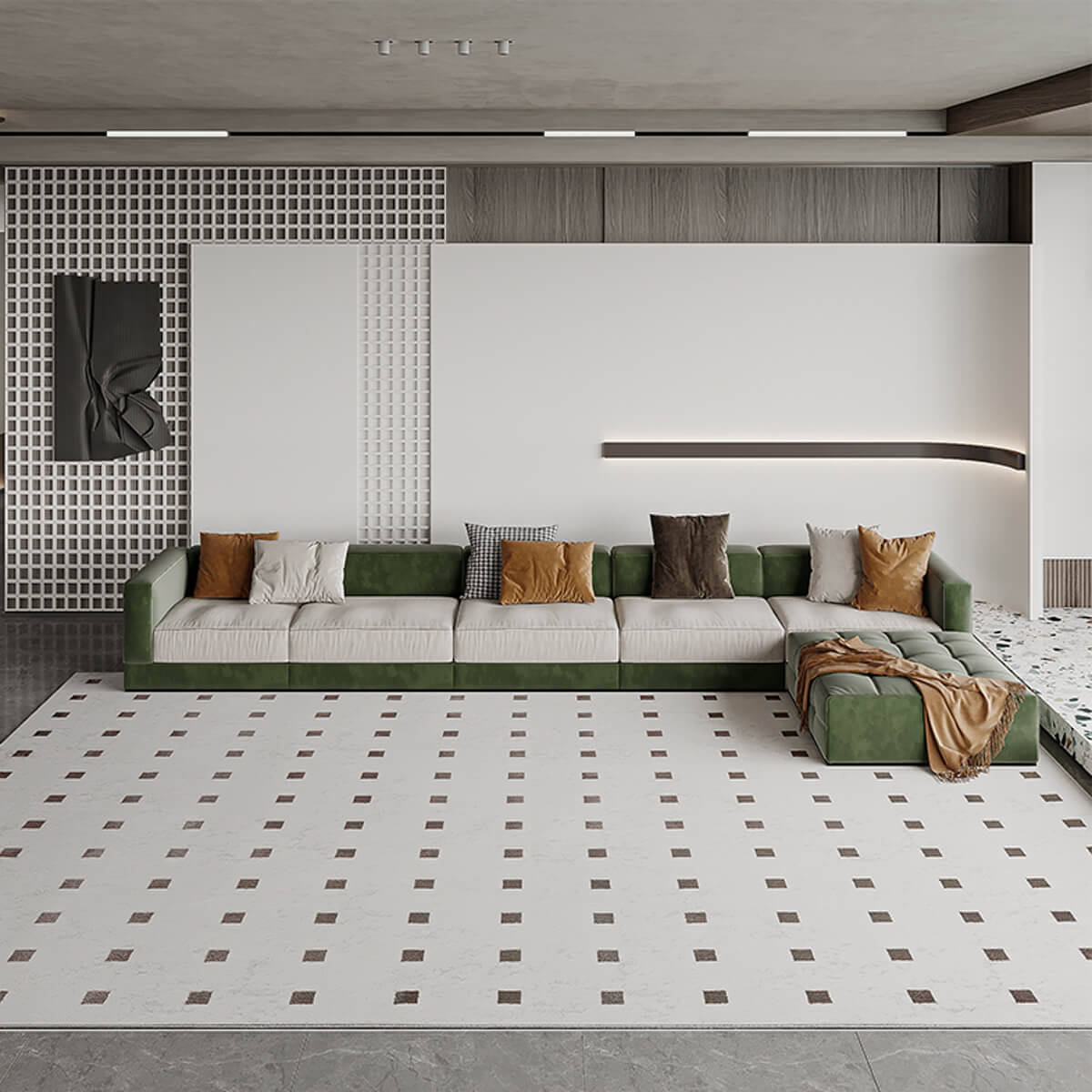 Square polypropylene rug - image 3