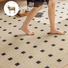 New Zealand Wool Blend Rug — Thick, Durable, and Effortlessly Elegant(Black Stone Apartment)