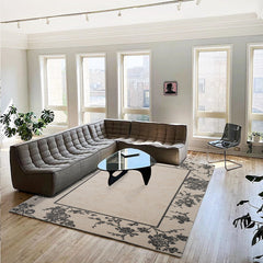 Classic Nordic-Style 3D Wilton Woven Carpet(Blooming Flowers)