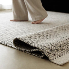 Handwoven Carpet Crafted Only from Natural Materials — A High-Quality Piece Made to Last(Rock)