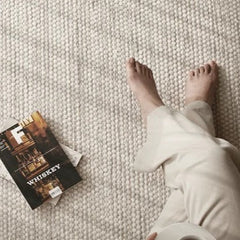 Handwoven Carpet Crafted Only from Natural Materials — A High-Quality Piece Made to Last(Rock)