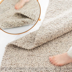 Premium Handwoven Natural Fiber Carpet(Pebble)