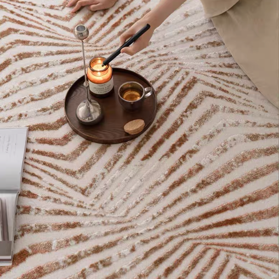 Meredith Orange polypropylene rug - image 11