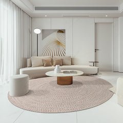 Round Handwoven Polypropylene Rug(Wa-fu 02)