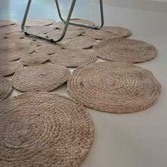 Natural Jute Rug – Summer-Friendly(Bouquet)