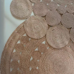 Natural Jute Rug – Summer-Friendly(Bouquet)