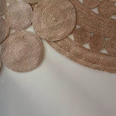 Natural Jute Rug – Summer-Friendly(Bouquet)