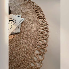 Natural Jute Rug – Summer-Friendly(Sunflower)