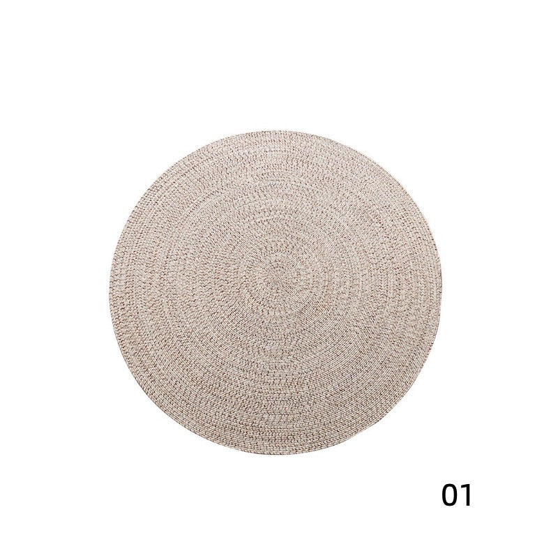 Round Handwoven Polypropylene Rug（Wa-fu 02）