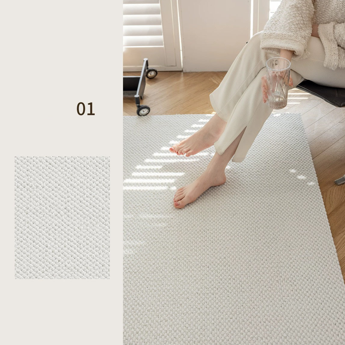 Classic Nordic-Style 3D Wilton Woven Carpet（Auckland）