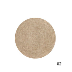 Round Handwoven Polypropylene Rug（Wa-fu 02）