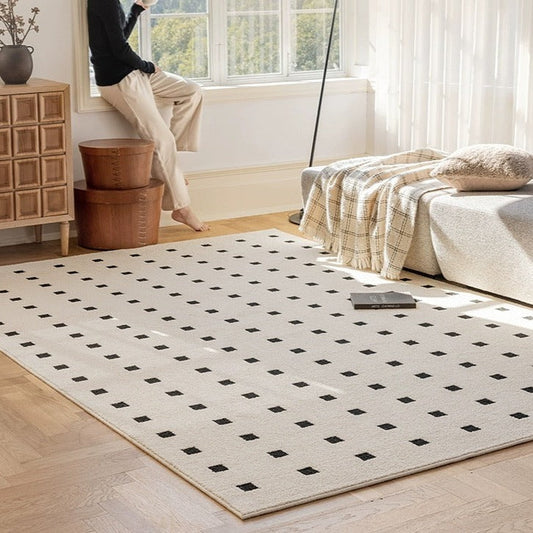 New Zealand Wool Blend Rug — Thick, Durable, and Effortlessly Elegant（Black Stone Apartment）