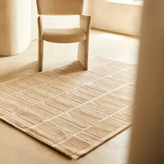 Premium Hand-Tufted Carpet（Cream Top）