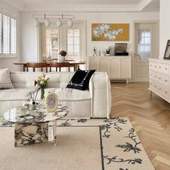 Classic Nordic-Style 3D Wilton Woven Carpet（Blooming Flowers）