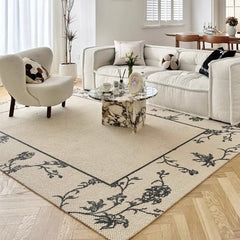 Classic Nordic-Style 3D Wilton Woven Carpet（Blooming Flowers）