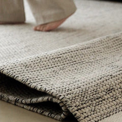 Handwoven Carpet Crafted Only from Natural Materials — A High-Quality Piece Made to Last（Rock）