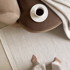 Handwoven Carpet Crafted Only from Natural Materials — A High-Quality Piece Made to Last（Rock）