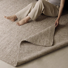 Handwoven Carpet Crafted Only from Natural Materials — A High-Quality Piece Made to Last（Rock）