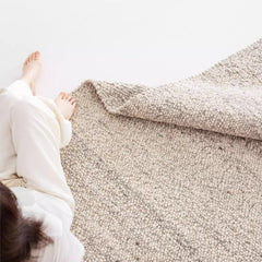 Premium Handwoven Natural Fiber Carpet（Pebble）