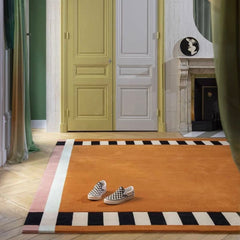 Premium Hand-Tufted Carpet（Frame Stripe）