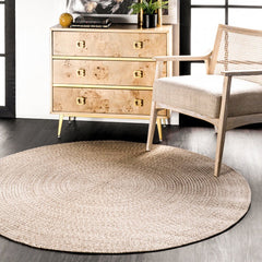Round Handwoven Polypropylene Rug（Wa-fu 02）