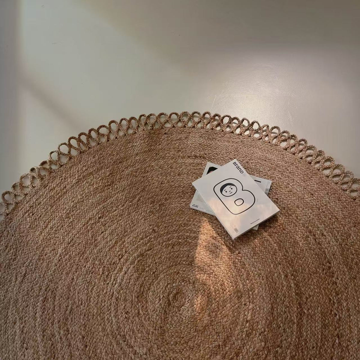 Natural Jute Rug – Summer-Friendly（Sunflower）