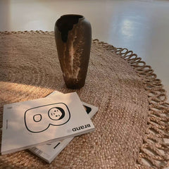 Natural Jute Rug – Summer-Friendly（Sunflower）