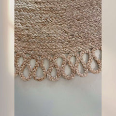 Natural Jute Rug – Summer-Friendly（Sunflower）