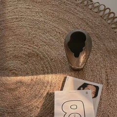 Natural Jute Rug – Summer-Friendly（Sunflower）